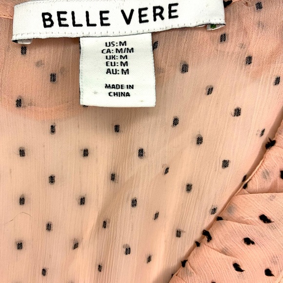 BELLE VERE Women’s polka dot tank with ruffles- Medium - Picture 6 of 6